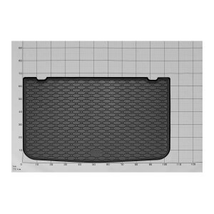 Kofferraumwanne für Renault Clio IV Schrägheck ab 2012 bis 2018 - schwarz, rutschfest, wasserdicht, 1,5 cm rand,