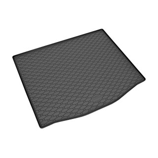 Kofferraumwanne für Ford Focus Schrägheck ab 2011 bis 2018 mit Ersatzrad - schwarz, rutschfest, wasserdicht, 1,5 cm rand,