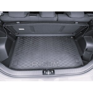 Kofferraumwanne für Hyundai i20 ab 2020 | Obere und untere Position - schwarz, rutschfest, wasserdicht, 1,5 cm rand,