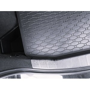Kofferraumwanne für Mitsubishi ASX ab 2010 bis 2023 - schwarz, rutschfest, wasserdicht, 1,5 cm rand,