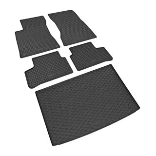 Ein Set passend für Mercedes GLA H247 ab 2020 | Obere Position - Gummi- und Kofferraumwanne