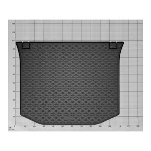 Kofferraumwanne für Jeep Grand Cherokee 2011 - schwarz, rutschfest, wasserdicht, 1,5 cm rand,