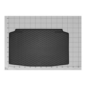 Kofferraumwanne für Peugeot 308 Schrägheck ab 2013 / ab 2021 - schwarz, rutschfest, wasserdicht, 1,5 cm rand,