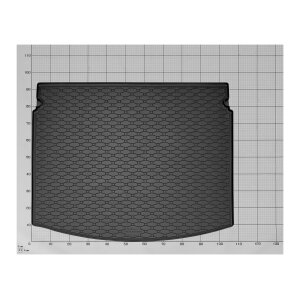 Kofferraumwanne für RENAULT Megane Grandtour ab 2016 - schwarz, rutschfest, wasserdicht, 1,5 cm rand,