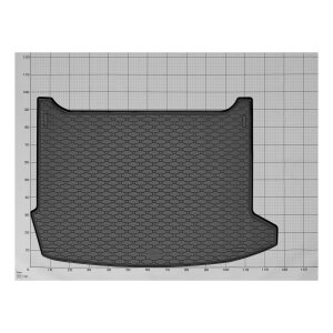 Kofferraumwanne für Dacia Lodgy ab 2012 | 5Sitze - schwarz, rutschfest, wasserdicht, 1,5 cm rand,