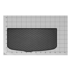 Kofferraumwanne für Hyundai i10 ab 2020 | OHNE ZWISCHENBODEN - schwarz, rutschfest, wasserdicht, 1,5 cm rand,