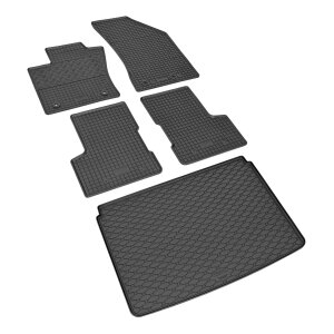 Ein Set passend für Jeep Renegade ab 2014 / MHEV ab 2019 / 4xe ab 2021 | Obere und untere Position - Gummi- und Kofferraumwanne