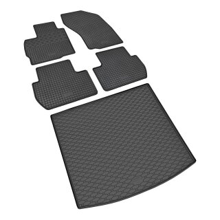 Ein Set passend für Mitsubishi Outlander ab 2015 | 5Sitze - Gummi- und Kofferraumwanne