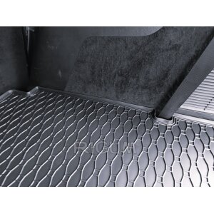 Kofferraumwanne für Ford Galaxy ab 2015 | 5/7Sitze 3. Reihe umgeklappt - schwarz, rutschfest, wasserdicht, 1,5 cm rand,