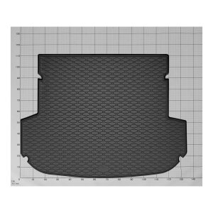 Kofferraumwanne für Kia Sorento ab 2015 bis 2020 | 5Sitze - schwarz, rutschfest, wasserdicht, 1,5 cm rand,