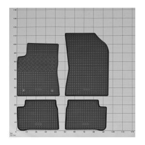 Ein Set passend für Citroen C3 ab 2017 / ab 2022 - Gummi- und Kofferraumwanne