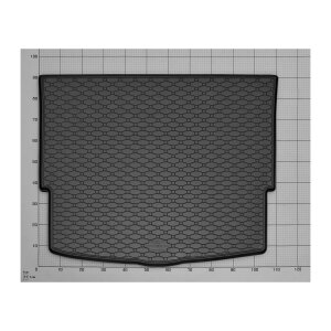Kofferraumwanne für Nissan X-Trail MHEV ab 2023 | 5Sitze - schwarz, rutschfest, wasserdicht, 1,5 cm rand,