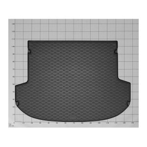 Kofferraumwanne für Hyundai Santa Fe ab 2021 | 5Sitze - schwarz, rutschfest, wasserdicht, 1,5 cm rand,