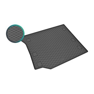 Kofferraumwanne für Jeep Wrangler ab 2006/ ab 2019 | 5TĂĽren - schwarz, rutschfest, wasserdicht, 1,5 cm rand,