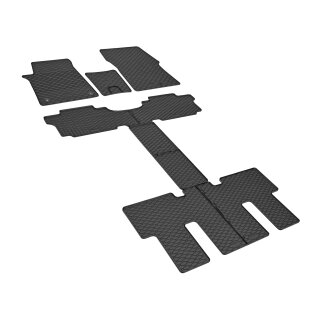 Gummimatten für Hyundai Staria ab 2022 / 7 Sitzer - schwarz, 1,5 cm Rand