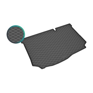 Kofferraumwanne für Ford Fiesta Schrägheck ab 2017 - schwarz, rutschfest, wasserdicht, 1,5 cm rand,