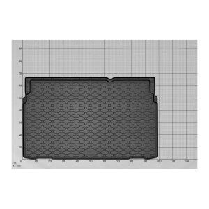 Kofferraumwanne für Citroen C3 Aircross ab 2017 / ab 2021 | OBERE UND UNTERE POSITION - schwarz, rutschfest, wasserdicht, 1,5 cm rand,