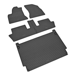Ein Set passend für Citroen C4 Grand Picasso ab 2006 bis 2013 - Gummi- und Kofferraumwanne