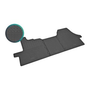 Gummimatten für Peugeot Boxer ab 2006 - 6/7 SItze - schwarz, 1,5 cm Rand
