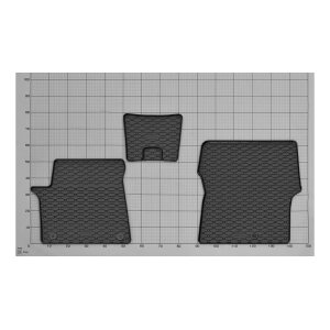 Gummimatten für HYUNDAI Staria ab 2022 - 2/3 Sitze - schwarz, 1,5 cm Rand