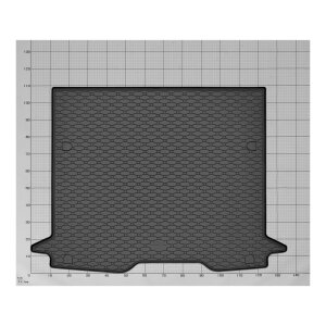 Kofferraumwanne für DACIA Dokker ab 2013 - schwarz, rutschfest, wasserdicht, 1,5 cm rand,