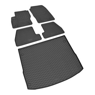 Ein Set passend für Ford  Focus Kombi ab 2011 bis 2018 - Gummi- und Kofferraumwanne