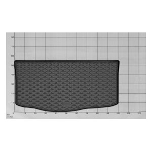 Kofferraumwanne für Kia Picanto ab 2017 - schwarz, rutschfest, wasserdicht, 1,5 cm rand,