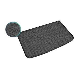 Kofferraumwanne für Fiat 500L ab 2012 | OBERE ODER MITTLERE POSITION - schwarz, rutschfest, wasserdicht, 1,5 cm rand,