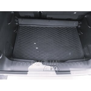 Kofferraumwanne für Fiat 500L ab 2012 | OBERE ODER MITTLERE POSITION - schwarz, rutschfest, wasserdicht, 1,5 cm rand,
