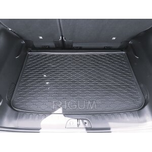 Kofferraumwanne für Fiat 500L ab 2012 | OBERE ODER MITTLERE POSITION - schwarz, rutschfest, wasserdicht, 1,5 cm rand,