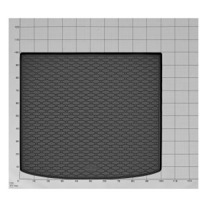 Kofferraumwanne für Fiat Tipo Combi ab 2017 | UPPER POSITION - schwarz, rutschfest, wasserdicht, 1,5 cm rand,