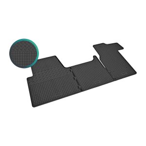 Gummimatten für Nissan NV400 ab 2011 3Sitze - schwarz, 1,5 cm Rand