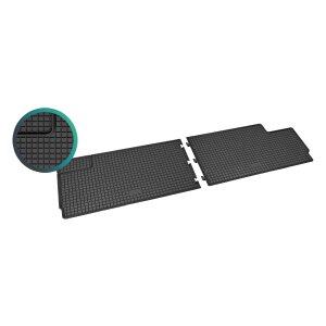 Gummimatten für Opel Vivaro B ab 2014 bis 2021 8/9 Sitze ohne Luftzufuhr - schwarz, 1,5 cm Rand