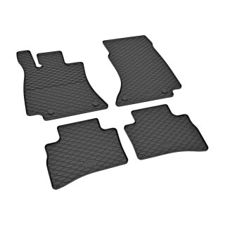 Gummimatten für Mercedes E-Klasse (W/S214) / PHEV ab 2024 - schwarz, 1,5 cm Rand