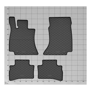 Gummimatten für Mercedes E-Klasse (W/S214) / PHEV ab 2024 - schwarz, 1,5 cm Rand
