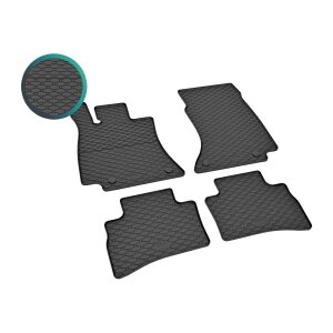 Gummimatten für Mercedes E-Klasse (W/S214) / PHEV ab 2024 - schwarz, 1,5 cm Rand