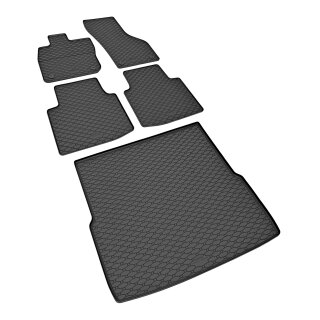 Ein Set passend für VW Passat Variant (B9) ab 2024 - Obere Position - Gummi- und Kofferraumwanne