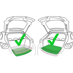 Ein Set passend für VW Tiguan / Tiguan eTSI ab 2024 | OBERE ODER UNTERE POSITION - Gummi- und Kofferraumwanne