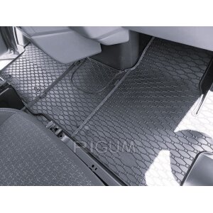 Gummimatten für Ford Tourneo/Transit Custom ab 2024 - 2/3Sitze - schwarz, 1,5 cm Rand