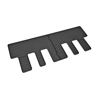 Gummimatten für Ford Tourneo Custom ab 2024 - 2. Reihe - schwarz, 1,5 cm Rand