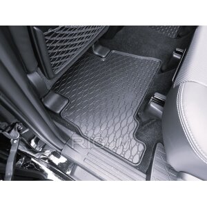 Gummimatten für Toyota Land Cruiser 150 ab 2009 / ab 2018 - 5/7 Sitze - schwarz, 1,5 cm Rand