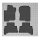 Gummimatten für Toyota Land Cruiser 150 ab 2009 / ab 2018 - 5/7 Sitze - schwarz, 1,5 cm Rand