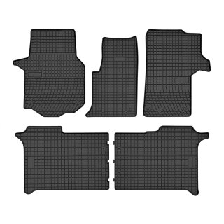 Gummimatten für VW Crafter ab 2017 - 6/7 Sitze - schwarz, 1,5 cm Rand