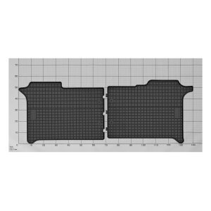 Gummimatten für VW Crafter ab 2017 - 6/7 Sitze - schwarz, 1,5 cm Rand
