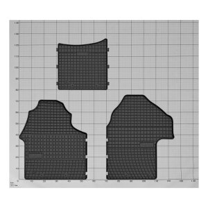 Gummimatten für Mercedes Sprinter ab 2018 - schwarz, 1,5 cm Rand