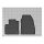 Gummimatten für FORD Transit Courier ab 2023 - 2 Sitzer - schwarz, 1,5 cm Rand