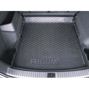 Kofferraumwanne für Skoda Kodiaq ab 2024 - schwarz, rutschfest, wasserdicht, 1,5 cm rand,
