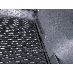 Kofferraumwanne für Skoda Kodiaq ab 2024 - schwarz, rutschfest, wasserdicht, 1,5 cm rand,