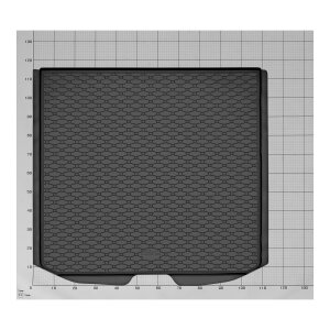 Kofferraumwanne für VOLVO V70 ab 2008 bis 2016 - schwarz, rutschfest, wasserdicht, 1,5 cm rand,
