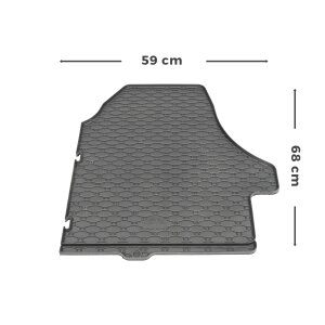 Gummimatten für PEUGEOT Boxer ab 2022 - 3 Sitzer - schwarz, 1,5 cm Rand